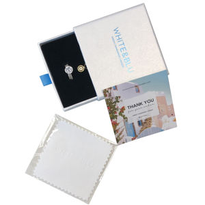 Оптовая продажа ювелирных изделий белая картонная коробка ожерелье Подарочная коробка Упаковка для ювелирных изделий - Product Image 4