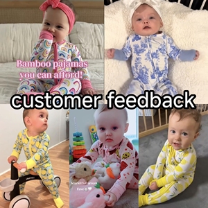 <span class=keywords><strong>Pijama</strong></span> de Bambú Viscosa con Doble Cremallera para Bebés, Pelele de Manga Larga para Niños, Ropa de Dormir Infantil de Bambú, Suministro ODM - Product Image 2