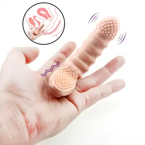 Adult toy clitoris stimulates female dildo finger sleeve massage vibrator masturbation g spot vibrating