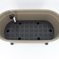 Jardinière en plastique mobile à la mode flexible avec couvercle arrosage automatique jardinière ovale pour balcon et maison