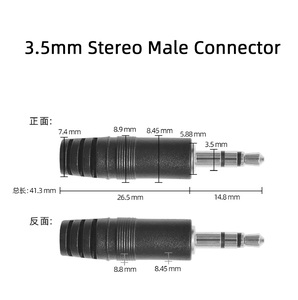 재고 있음 TS TRS AUX 오디오 케이블 2.5mm 3.5mm 모노 스테레오 남성 여성용 - 베어 와이어 오픈 엔드 와이어 AWM 2464 24AWG 28AWG 도매 - Product Image 2