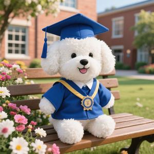 Juguete de Peluche de Perro Blanco Personalizado de Alta Calidad para Niños, Juguete de Peluche Realista y Económico - Product Image 1