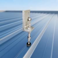 Supports de montage solaire en L en alliage d'aluminium réglables avec kit de rail de support de toit pour l'installation sur tuiles métalliques colorées