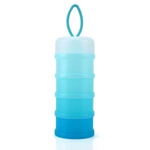 Boîte en plastique portable sans BPA à 4 compartiments, distributeur de lait infantile, conteneur de voyage pour lait en poudre, alimentation pour bébés de 0 à 12 mois - Product Image 1
