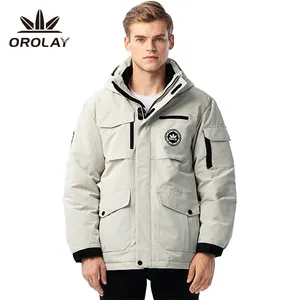 Orolay Мужская теплая парка, лыжная куртка, Анорак, зимнее пальто со съемным капюшоном