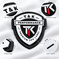 Patch 3D en TPU personnalisé en forme de bouclier, transfert thermique, premium, durable, flexible pour veste, sweat à capuche, casquette, gilet, uniforme, étiquette en TPU