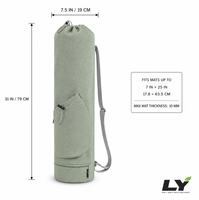 Sac de transport pour tapis de yoga avec sangle et poches, sac de transport pour tapis de yoga résistant à l'eau pour la salle de sport, les voyages et le studio de yoga