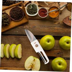Nuevo Cuchillo y Pelador Creativo de Doble Uso, Cuchillo para Frutas Multifuncional Portátil 2 en 1 para Cocina - Product Image 4