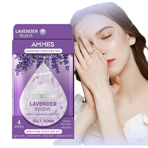 Parfum Deluxe SPA Pédicure <span class=keywords><strong>Set</strong></span> 4 Steps Spa Pédicure Produits AMMES Lavande Pedi Box 4 en 1 Deluxe SPA Pédicure Kit - Product Image 1