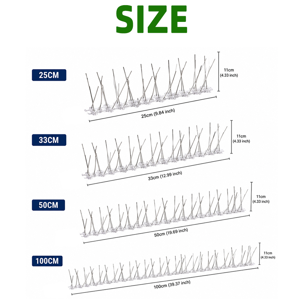25cm 33cm 50cm 100cm