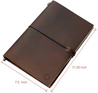 Carnet de notes A5 en cuir véritable fait main, rechargeable, pour entreprise, avec logo personnalisé, vente en gros