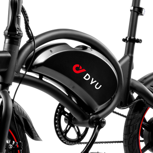 DYU D3F 전기 자전거 리튬 배터리 브러시리스 모터 최고 속도 25km/h 36v 10Ah 250w 14인치 IP54 디스크 브레이크 - Product Image 4