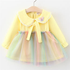 Nouveaux produits sur le marché chinois, robe pour enfants en tissu multicolores arc-en-ciel fantaisie, pour enfants, au meilleur prix - Product Image 3