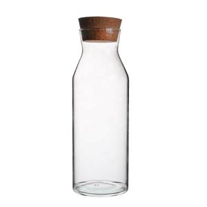 <span class=keywords><strong>Carafe</strong></span> en verre borosilicate transparent résistant à la chaleur, faite à la main, <span class=keywords><strong>avec</strong></span> <span class=keywords><strong>bouchon</strong></span> en liège - Product Image 2