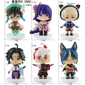 Llegada en 2024, Juego de 6 Piezas, Anime, Versión Q, Genshin Impact, <span class=keywords><strong>Ganyu</strong></span> Plenilune, Muñeca Decorativa, Figuras de Acción de PVC - Product Image 4