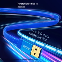 Câble d'extension USB 3.0 mâle-femelle, transfert de données haute vitesse, câble plat pour ordinateur, clé USB, souris, clavier, ordinateur portable