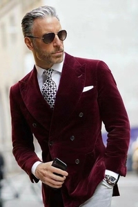 <span class=keywords><strong>Veste</strong></span> en <span class=keywords><strong>velours</strong></span> smoking sur mesure <span class=keywords><strong>de</strong></span> haute qualité pour hommes avec bouton recouvert <span class=keywords><strong>de</strong></span> <span class=keywords><strong>velours</strong></span> - Product Image 4
