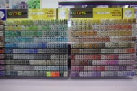 IERS – Lot de marqueurs artistiques double-tête, personnalisables avec logo, 300 couleurs, double face, écologiques, non effaçables, certifiés EN71