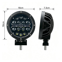Nouvelle lampe de travail LED DRL 7,1 pouces 70W avec lentille 4D, étanche IP68, 12-48V, pour conduite auxiliaire, tout-terrain, voiture, camion, chariot élévateur, machinerie, 3400lm