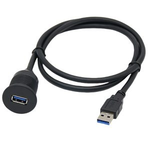 Cable USB 3.0 impermeable de un solo puerto para coche, macho a hembra, para modificación de panel de salpicadero de coche, motocicleta y barco - Product Image 1
