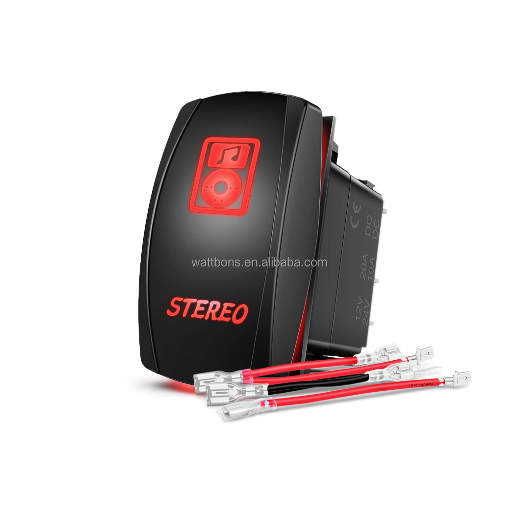 ORANGE Laser LED Rocker Switch Dual Light 20A 12V ON OFF - WINDSHIELD WIPER (A ORANGE Laser LED Rocker Switch Dual Light 20A 12V ON OFF - WINDSHIELD WIPER (A