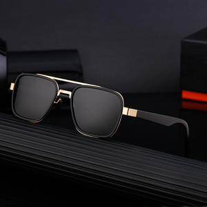 แว่นกันแดดโพลาไรซ์ทรงสี่เหลี่ยม My-8036 สำหรับผู้ชาย ป้องกันรังสียูวี 400 ป้องกันแสงสะท้อน เหมาะสำหรับขับรถกลางแจ้ง ป้องกันแสงแดด เลนส์ PC TAC สีดำ - Product Image 5