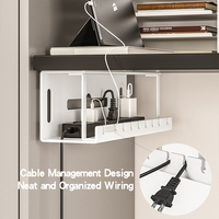 Support de rangement de bureau en métal organisateur de câble de Table sans perçage panier de suspension de câble de prise domestique pour l'organisation de salon
