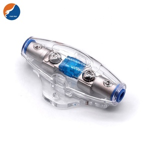 4/8Ga In-4/8 Gauge Out 5AG 10*38mm kabel Holder Fuse Audio mobil Split AGU kotak Fuse Block Holder Digital Fuse untuk sistem Audio - Product Image 6