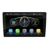 Reproductor de DVD para Auto de 10 Pulgadas con Pantalla Táctil Doble DIN, Bluetooth, Carplay Inalámbrico, Android Auto, Radio FM, USB 2.1A, Carga Rápida