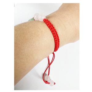 Pulsera tejida Jade estilo chino hecha a mano con nudo de seguridad Cuerda roja ODM (Fabricante de diseño original) Producto - Product Image 5