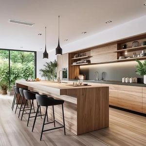 Custom stile americano in legno massello armadi da <span class=keywords><strong>cucina</strong></span> modulare completo armadio da <span class=keywords><strong>cucina</strong></span> Set cucine con controsoffitti - Product Image 4