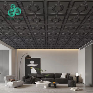 新入荷 PVC複合フェイクウッド室内吊り天井パネル 19.7インチ 3D壁パネル装飾 - Product Image 2