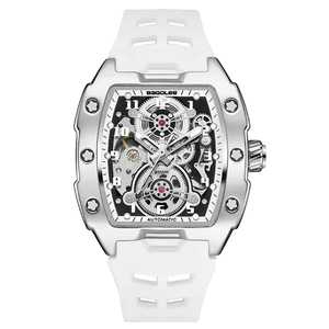 Wholesale Men Watches Luxury Brand <b>Automatic</b> Mechanical Watch Silicone Strap Sports Wristwatch Waterproof Clock Male Gift - Product Image 1