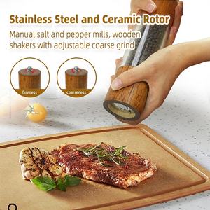 Moulins à sel et à <span class=keywords><strong>poivre</strong></span> manuels Shakers en bois avec noyau en céramique réglable-<span class=keywords><strong>Moulin</strong></span> à sel et <span class=keywords><strong>moulin</strong></span> à <span class=keywords><strong>poivre</strong></span> - Product Image 5