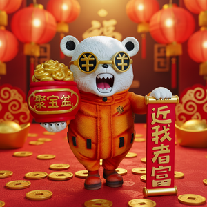 Raffinati Ornamenti in Resina dell'Uomo-Panda di "One Piece", Feng Shui, Collezione Decorativa, Regalo - Product Image 5