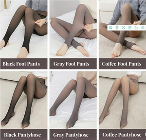 Thick Thermal <b>Tights</b> Stockings Women Warm <b>Winter</b> Sexy Translucent Pantyhose Leggings Female High Waist Elastic Slim Pantyhose - Product Image 2