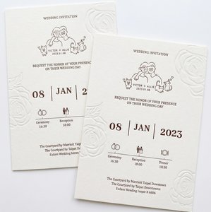 Bellissime Lettere d'Amore Scritte a Mano su Carta Artistica Goffrata, Inviti di Nozze con Buste - Product Image 1