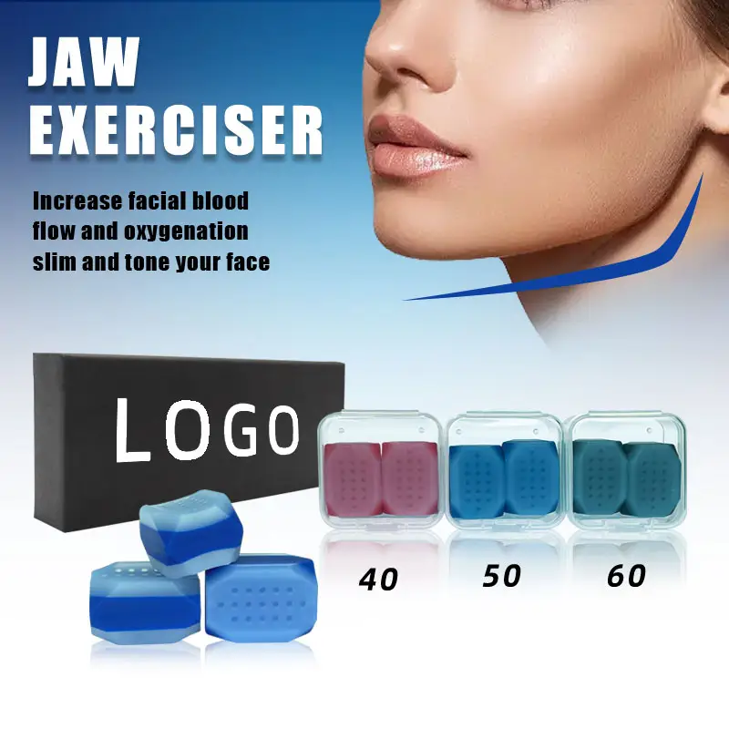 Sports Jaw Exerciser for Men Women Upgraded Teeth Bite Design 3 Resistance Levels (6 pcs) Powerful Jaw Trainer