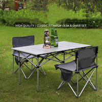 Outils de Camping portables Table pliante d'extérieur ensemble de chaises Table de pique-nique en alliage d'aluminium