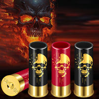 Verres à shot personnalisés en forme de douille de fusil calibre 12, mini-balles de 1,5 oz, style américain, en plastique PP, pour bar, fête, célébration, boîte colorée