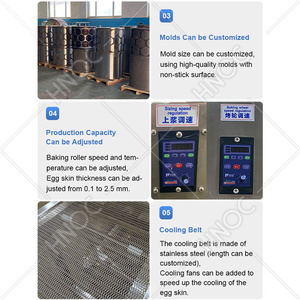 HNOC Mesin Membuat Kulit Lumpia etíope Injera <span class=keywords><strong>Pan</strong></span> Hacer Spring Roll Skin Pancake Machine - Product Image 4