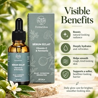 Sérum Visage Éclaircissant, Hydratant, Réparateur et Antioxydant à la Vitamine C, Glutathion et Centella, à base de Prune de Kakadu Fermentée