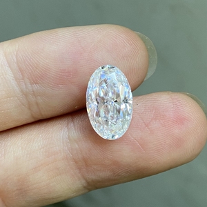 Piedra Preciosa Suelta <span class=keywords><strong>de</strong></span> Moissanita Cultivada en Laboratorio, Corte Ovalado Super Blanco <span class=keywords><strong>de</strong></span> 8x12 mm, <span class=keywords><strong>4</strong></span> <span class=keywords><strong>Quilates</strong></span>, Corte Hielo Triturado, <span class=keywords><strong>Precio</strong></span> por Quilate - Product Image 2