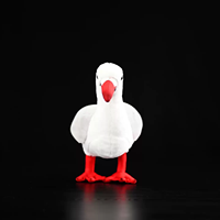 Boneka Burung Camar Merah Simulasi Kustom, Mainan Hewan Lucu untuk Taman Safari Pesisir, Toko, Pabrik, Kustomisasi OEM ODM