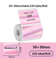 50*30 40*30mm carré Laser autocollant pour Phomemo M110 M220 M200 E210 P50 auto-adhésif thermique étiquette rouleau de haute qualité