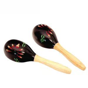 wooden maracas toy Shaker Sand Hammer Toy Maracas Musical Instrument Toy for kids