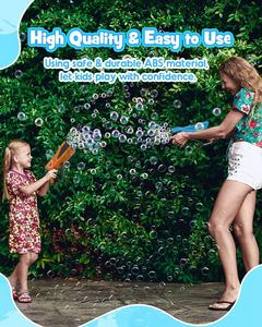 Máquina de Burbujas Burbuja, Juguetes de Verano para Exteriores, Pistola de Burbujas de 8 Agujeros con Luz LED, Incluye Solución - Product Image 4