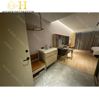 Ensembles de meubles de chambre à coucher sur mesure avec miroir, meubles en bois pour chambre à coucher, design classique de meubles de chambre à coucher d'hôtel