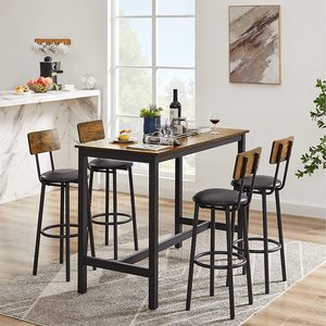 Ensemble <span class=keywords><strong>de</strong></span> table <span class=keywords><strong>de</strong></span> <span class=keywords><strong>bar</strong></span> avec <span class=keywords><strong>4</strong></span> tabourets <span class=keywords><strong>de</strong></span> <span class=keywords><strong>bar</strong></span> ronds, table <span class=keywords><strong>de</strong></span> <span class=keywords><strong>bar</strong></span> moderne et tabourets, ensemble <span class=keywords><strong>de</strong></span> salle à manger <span class=keywords><strong>de</strong></span> comptoir, table <span class=keywords><strong>de</strong></span> cuisine et chaises pour <span class=keywords><strong>4</strong></span> - Product Image 6