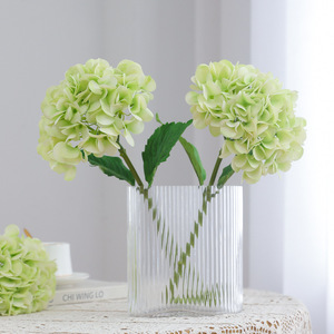<b>Hydrangea</b> <b>Artificial</b> <b>Flower</b> Green Plastic Silk High Simulation Home Decoration Wedding Props - Product Image 1